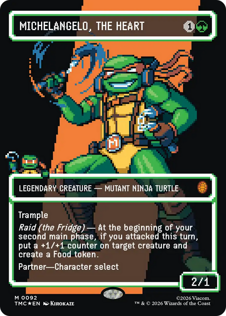 Michelangelo, the Heart (0093) (Borderless) [Teenage Mutant Ninja Turtles Commander]